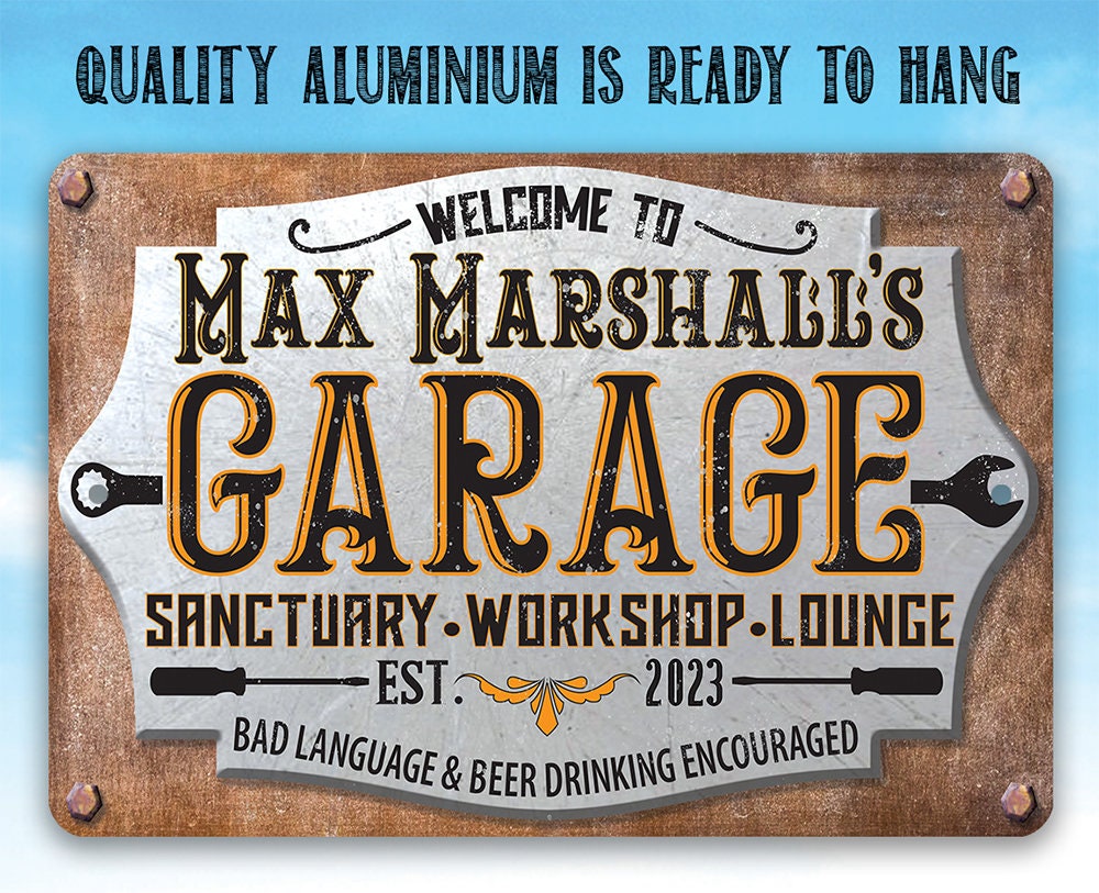 Personalized - Welcome to Garage - Metal Sign