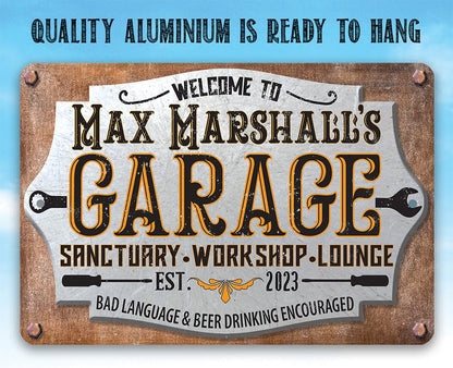 Personalized - Welcome to Garage - Metal Sign