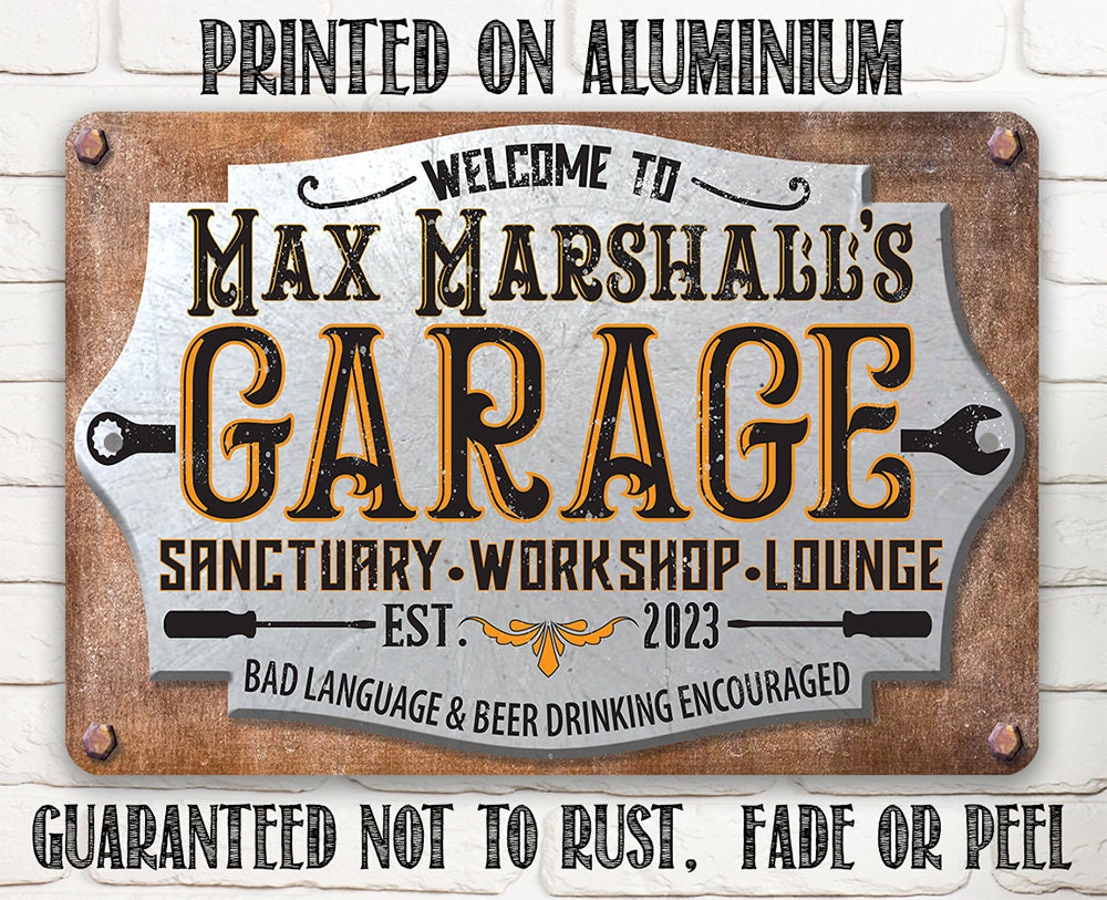 Personalized - Welcome to Garage - Metal Sign