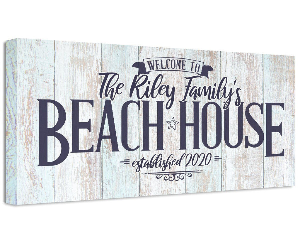 Personalized - Welcome to Our Beach House - Canvas
