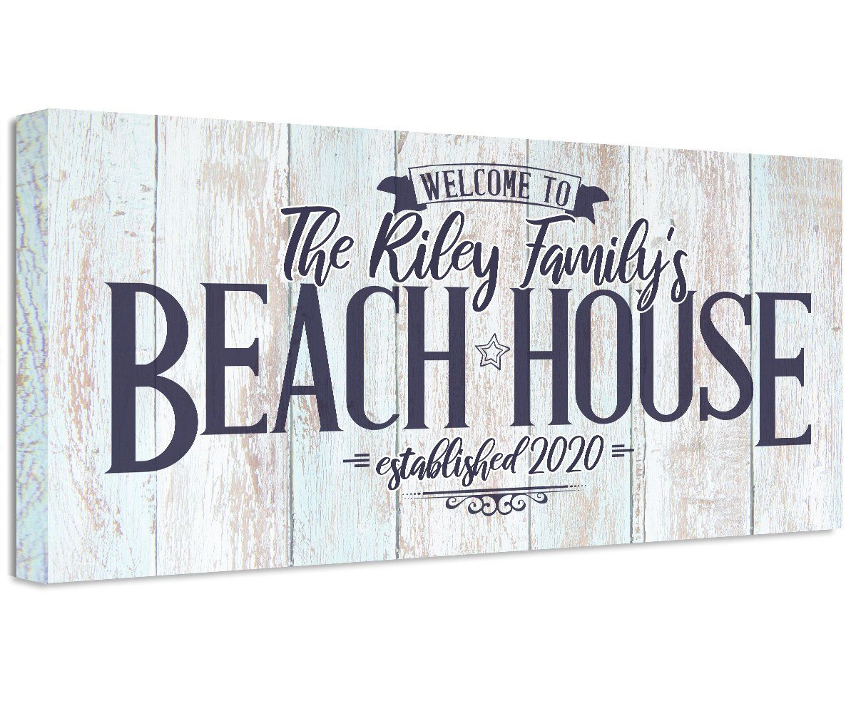 Personalized - Welcome to Our Beach House - Canvas