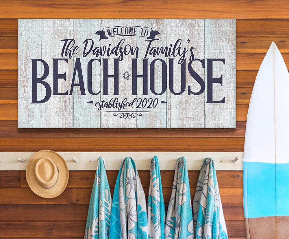 Personalized - Welcome to Our Beach House - Canvas