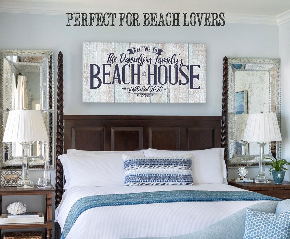 Personalized - Welcome to Our Beach House - Canvas
