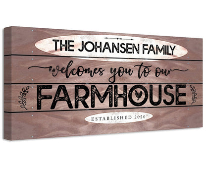 Personalized - Welcome To Our Farmhouse - Canvas