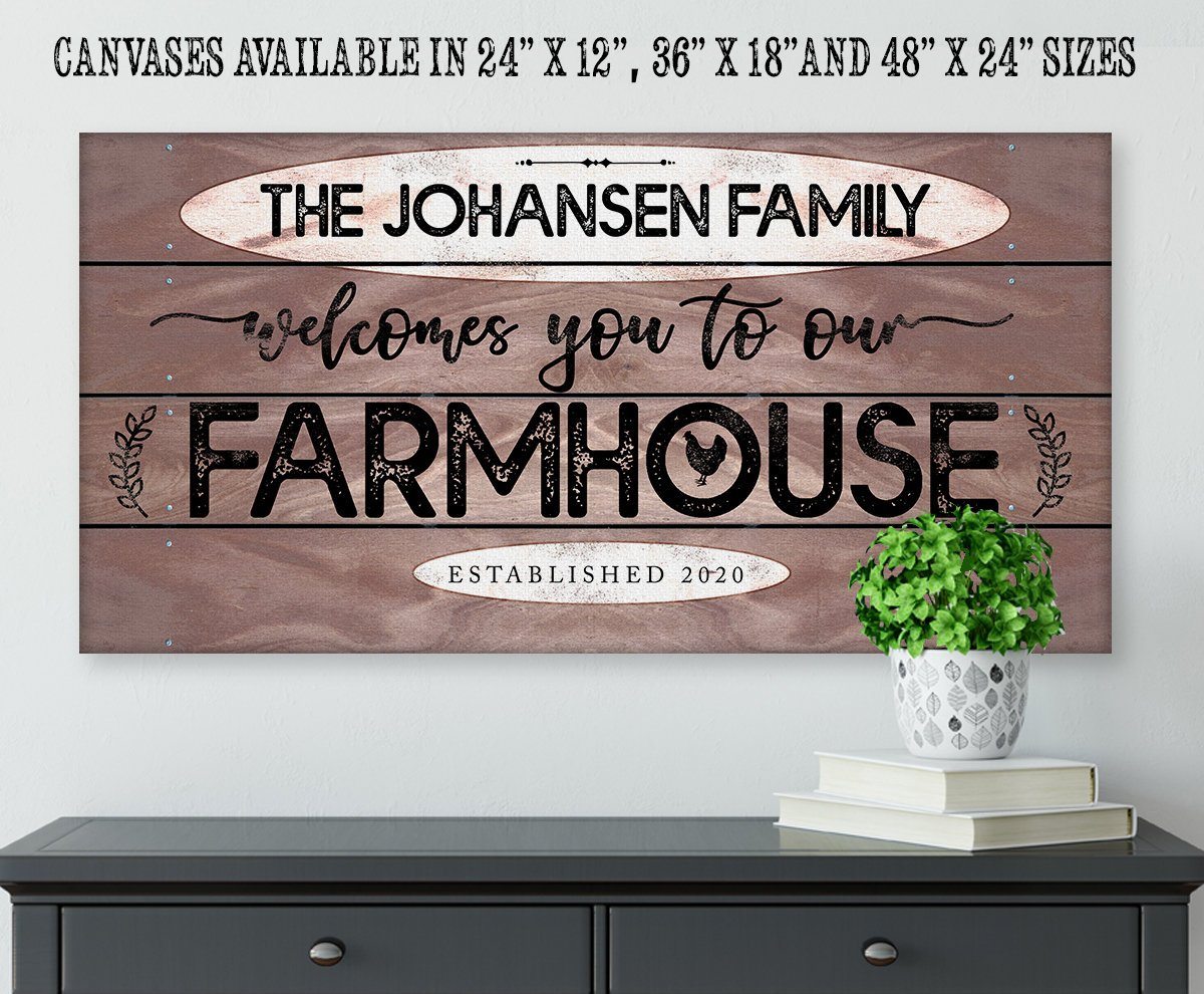 Personalized - Welcome To Our Farmhouse - Canvas