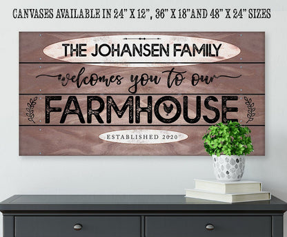 Personalized - Welcome To Our Farmhouse - Canvas