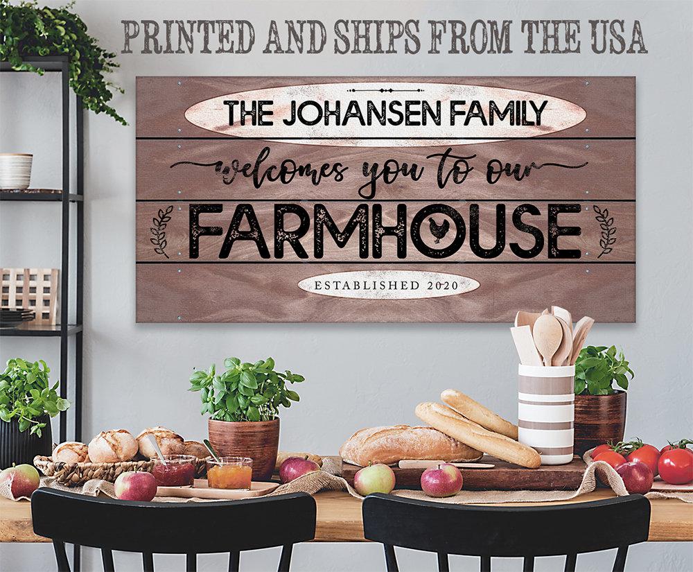 Personalized - Welcome To Our Farmhouse - Canvas