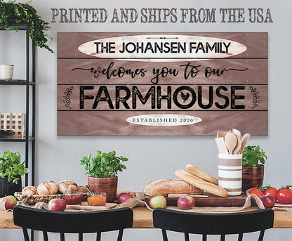 Personalized - Welcome To Our Farmhouse - Canvas