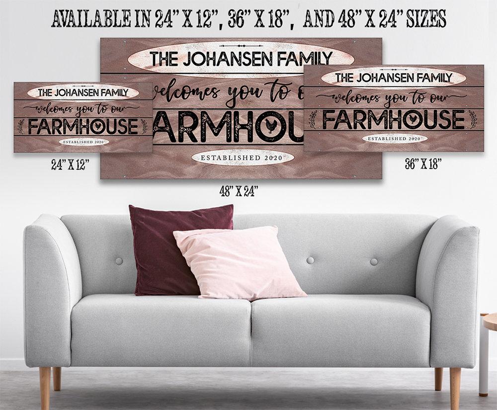 Personalized - Welcome To Our Farmhouse - Canvas