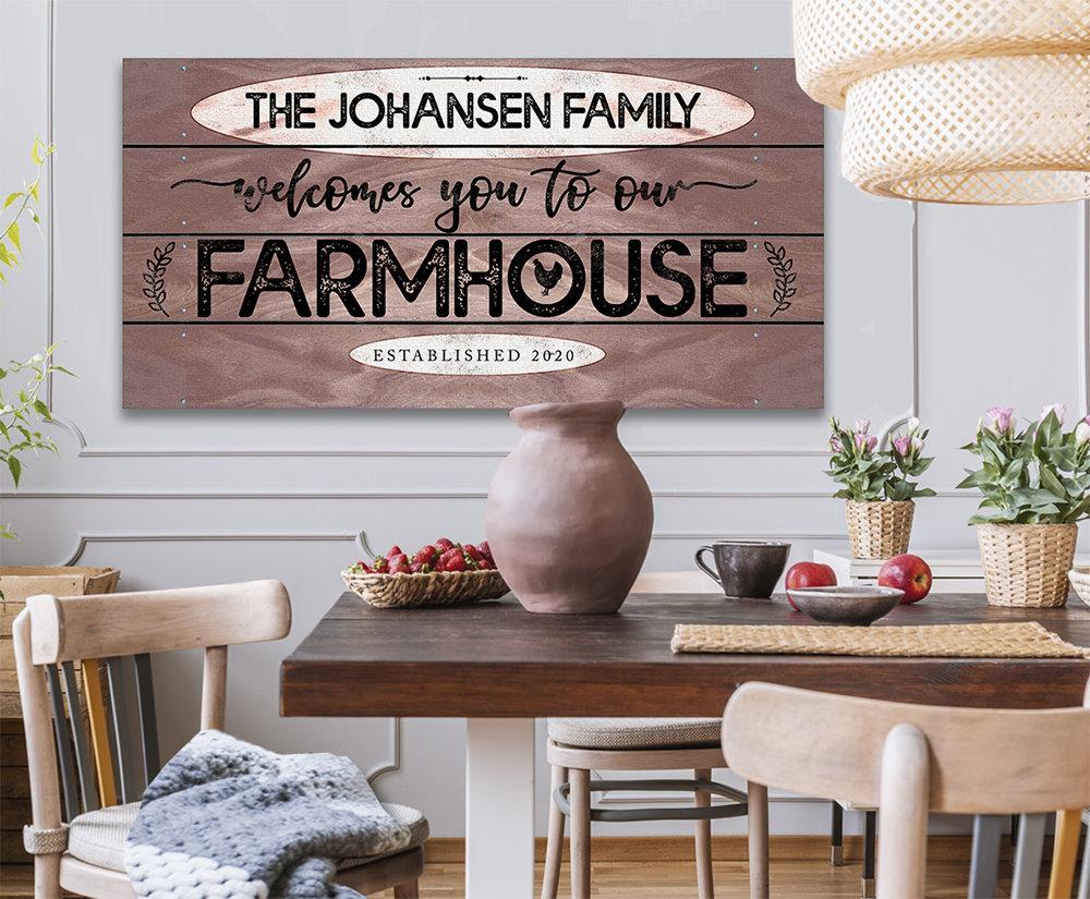 Personalized - Welcome To Our Farmhouse - Canvas