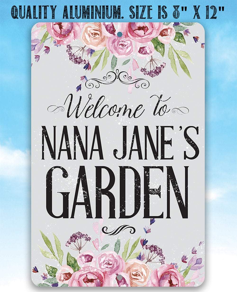 Personalized - Welcome To Our Garden - Metal Sign