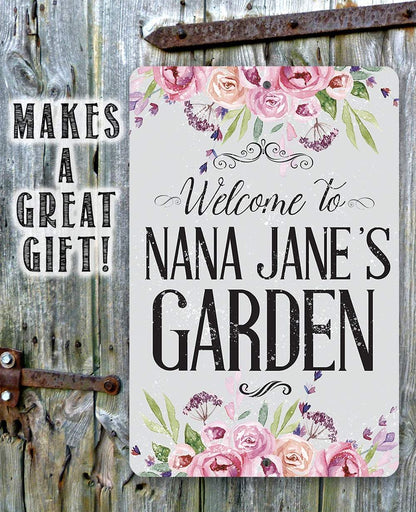 Personalized - Welcome To Our Garden - Metal Sign