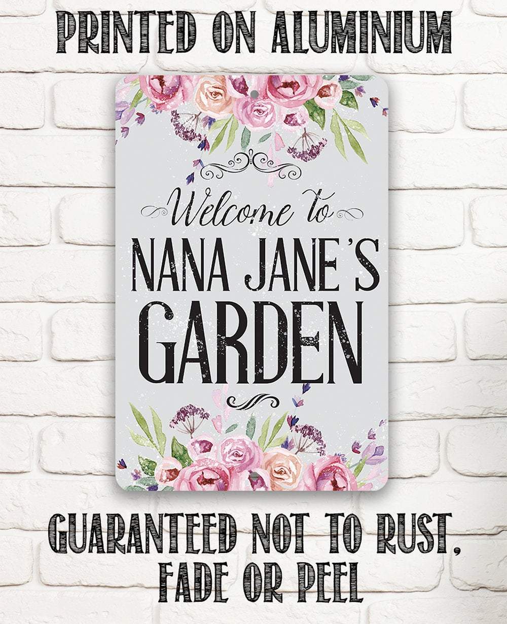 Personalized - Welcome To Our Garden - Metal Sign