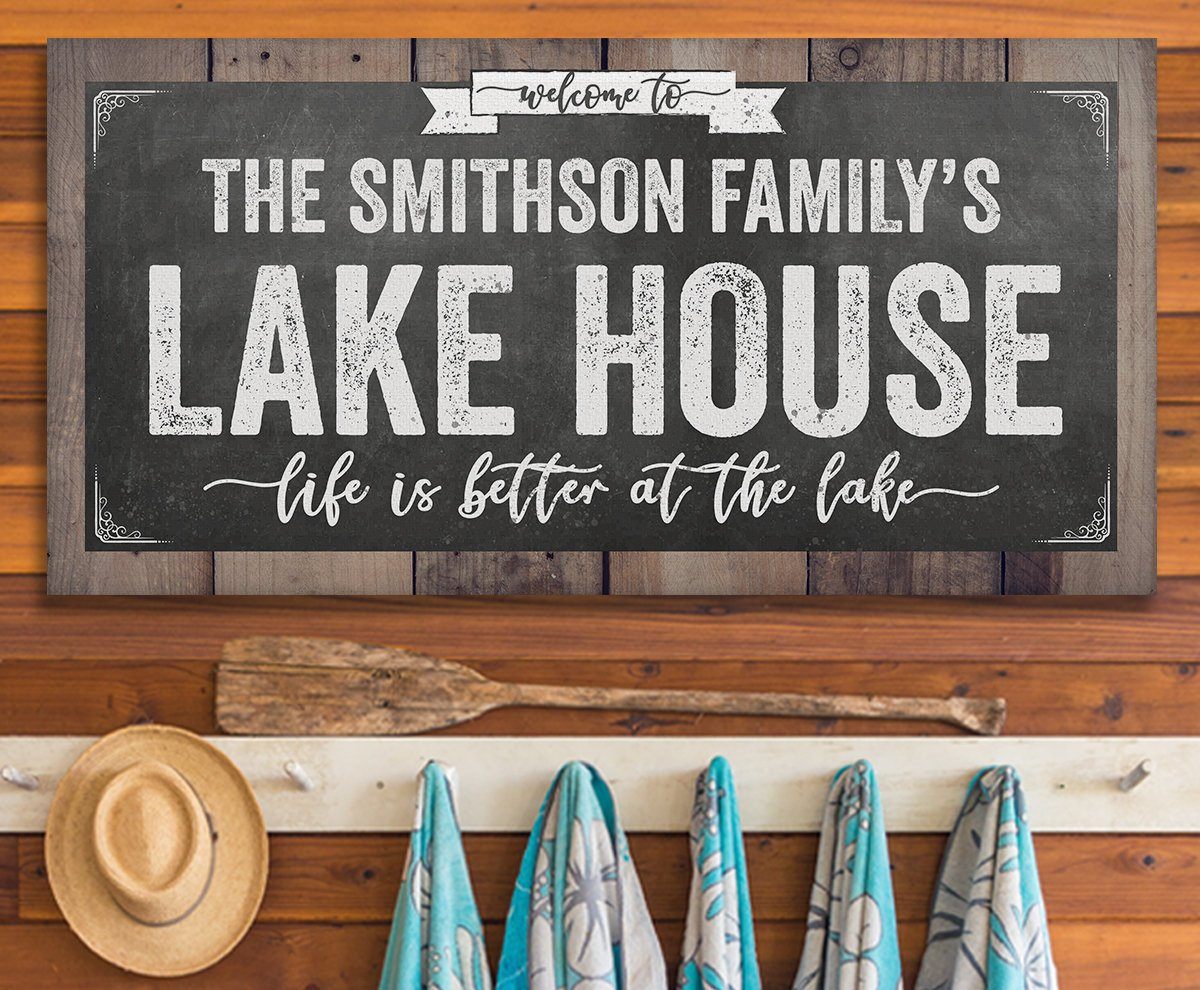 Personalized - Welcome To Our Lake House - Canvas