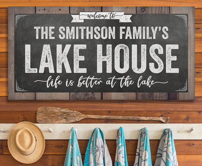 Personalized - Welcome To Our Lake House - Canvas