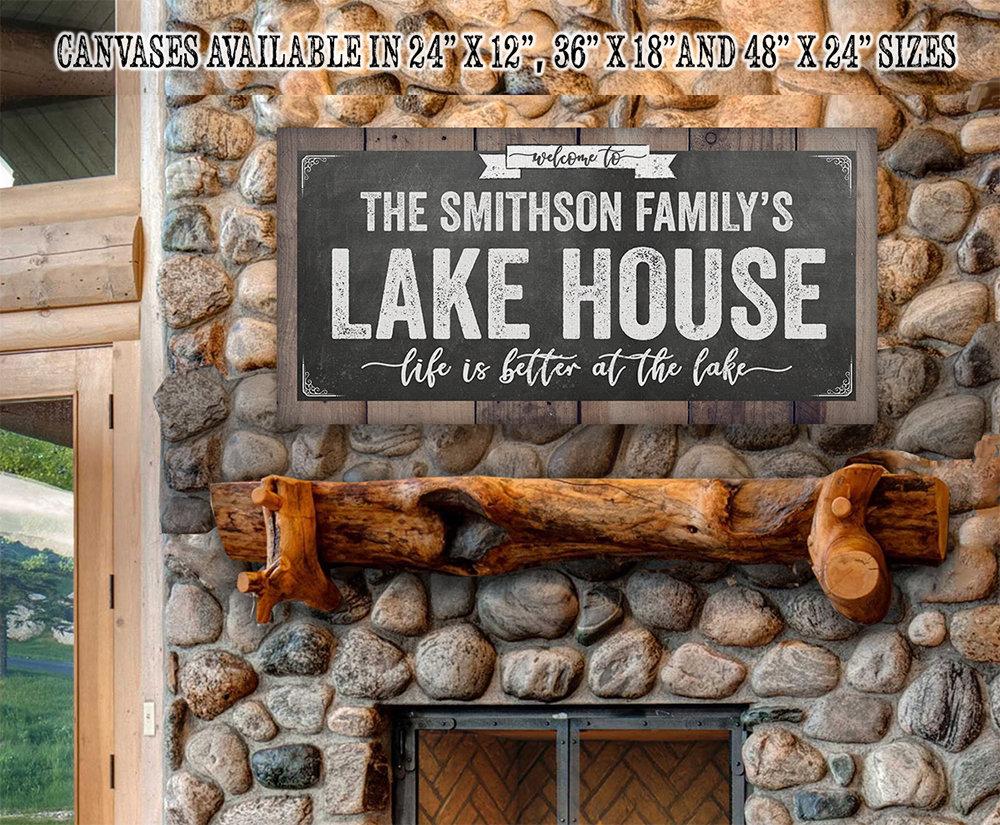 Personalized - Welcome To Our Lake House - Canvas