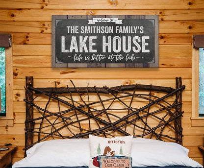 Personalized - Welcome To Our Lake House - Canvas
