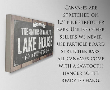 Personalized - Welcome To Our Lake House - Canvas