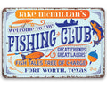 Personalized - Welcome To The Fishing Club - Metal Sign