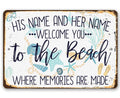 Personalized - Welcome You To The Beach - Metal Sign