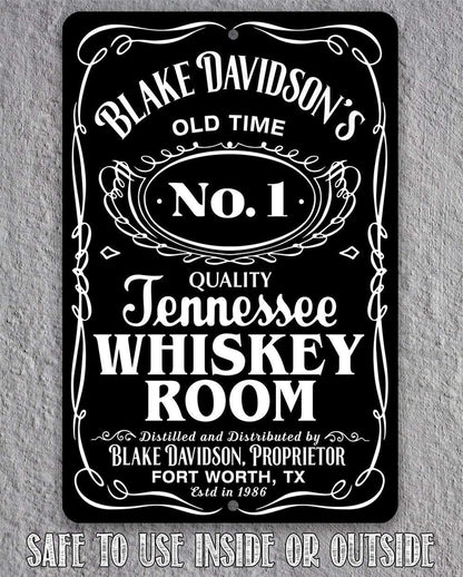 Personalized - Whiskey Room - Metal Sign