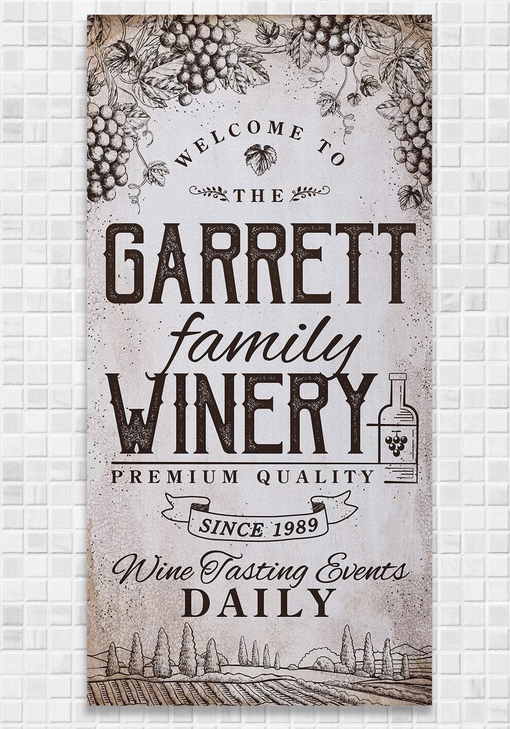 Personalized - Winery Family - Canvas