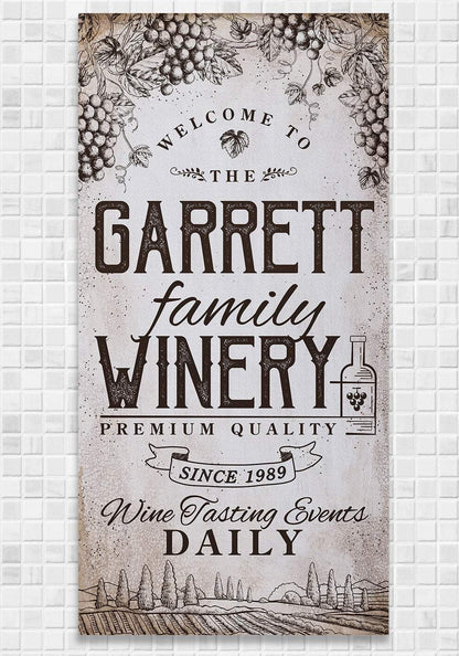 Personalized - Winery Family - Canvas