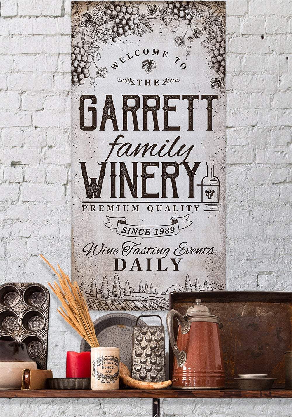 Personalized - Winery Family - Canvas