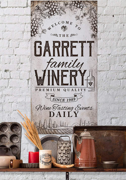 Personalized - Winery Family - Canvas