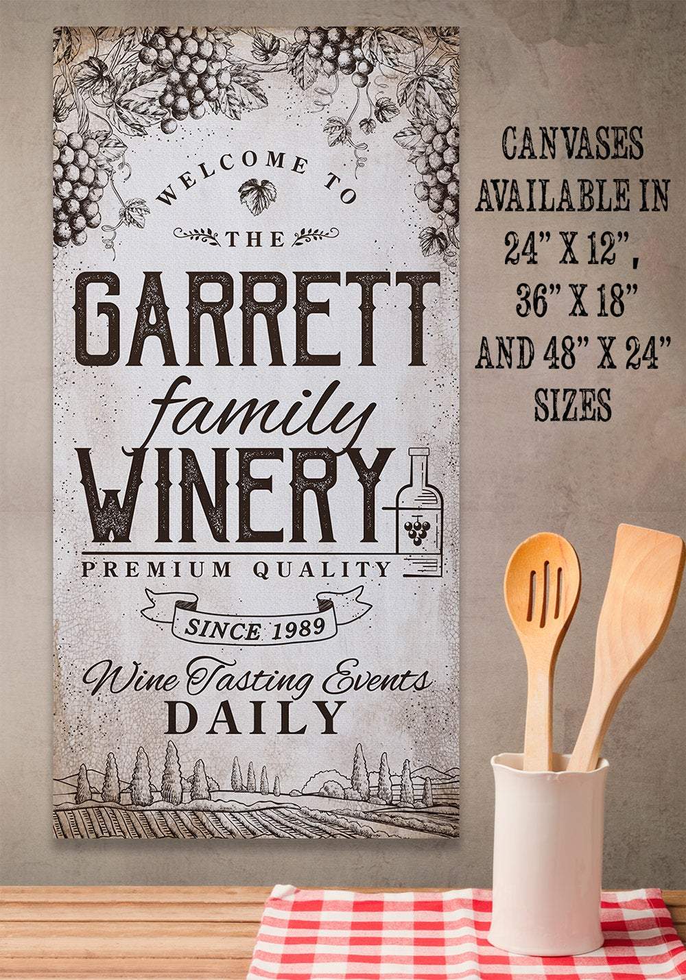 Personalized - Winery Family - Canvas