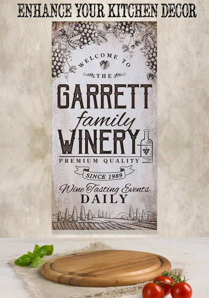 Personalized - Winery Family - Canvas