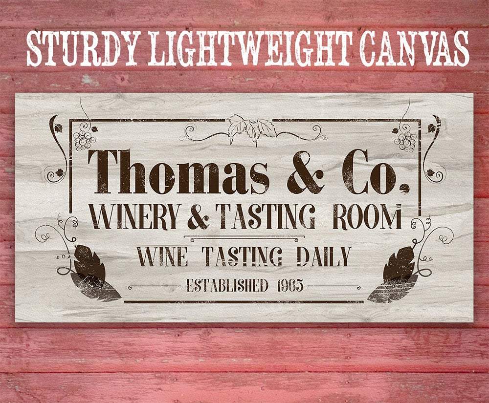 Personalized - Winery Warehouse - Canvas