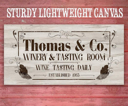 Personalized - Winery Warehouse - Canvas
