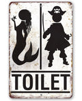 Pirate Mermaid Toilet - Metal Sign