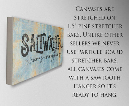 Saltwater Cures Everything - Canvas