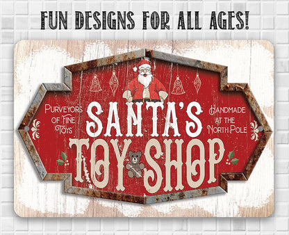 Santa's Toy Shop - Metal Sign