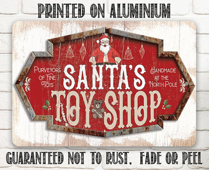 Santa's Toy Shop - Metal Sign