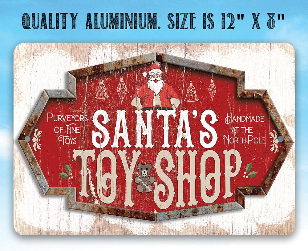 Santa's Toy Shop - Metal Sign