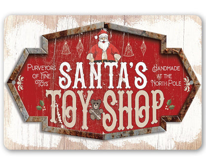 Santa's Toy Shop - Metal Sign