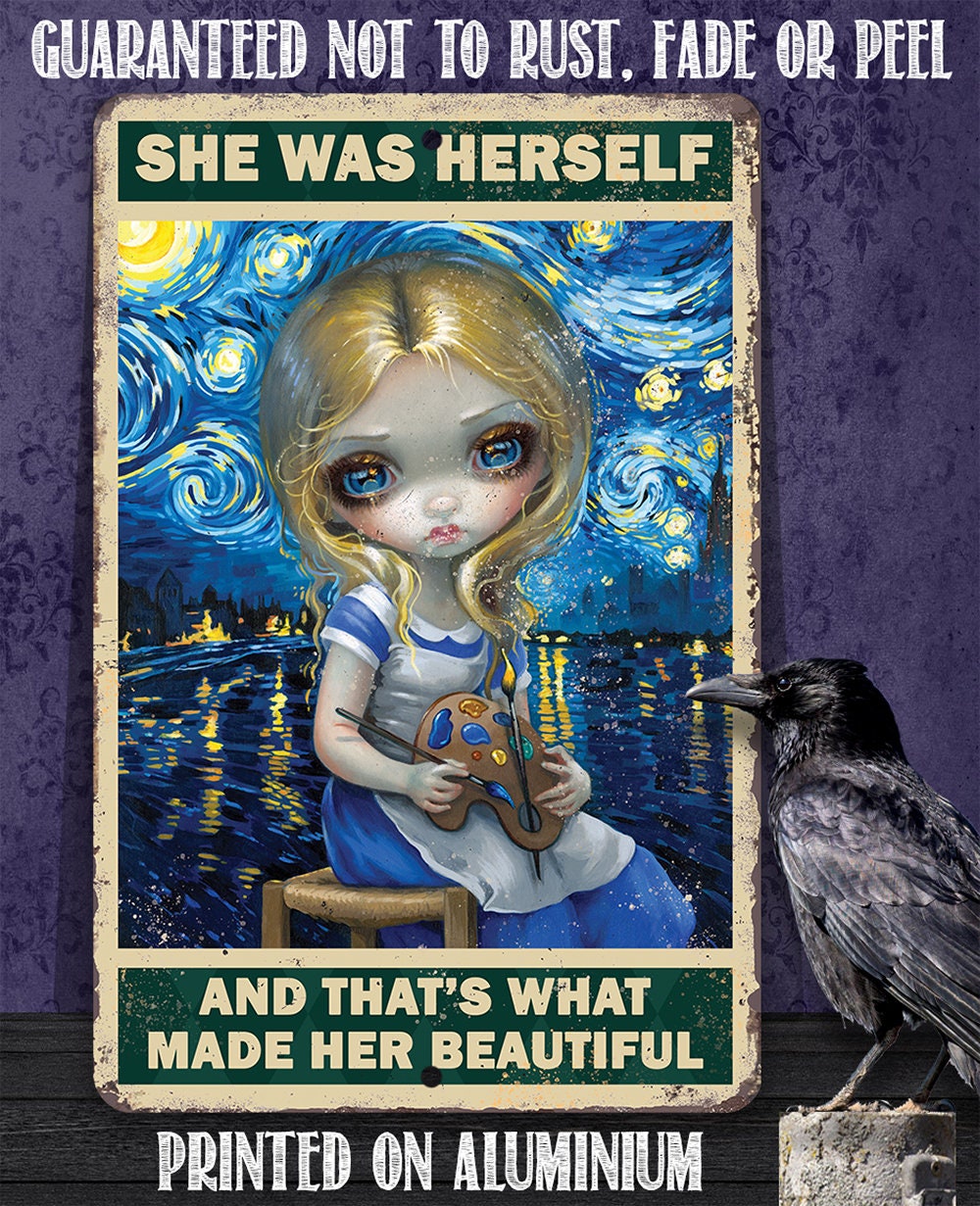 She Was Herself - Metal Sign