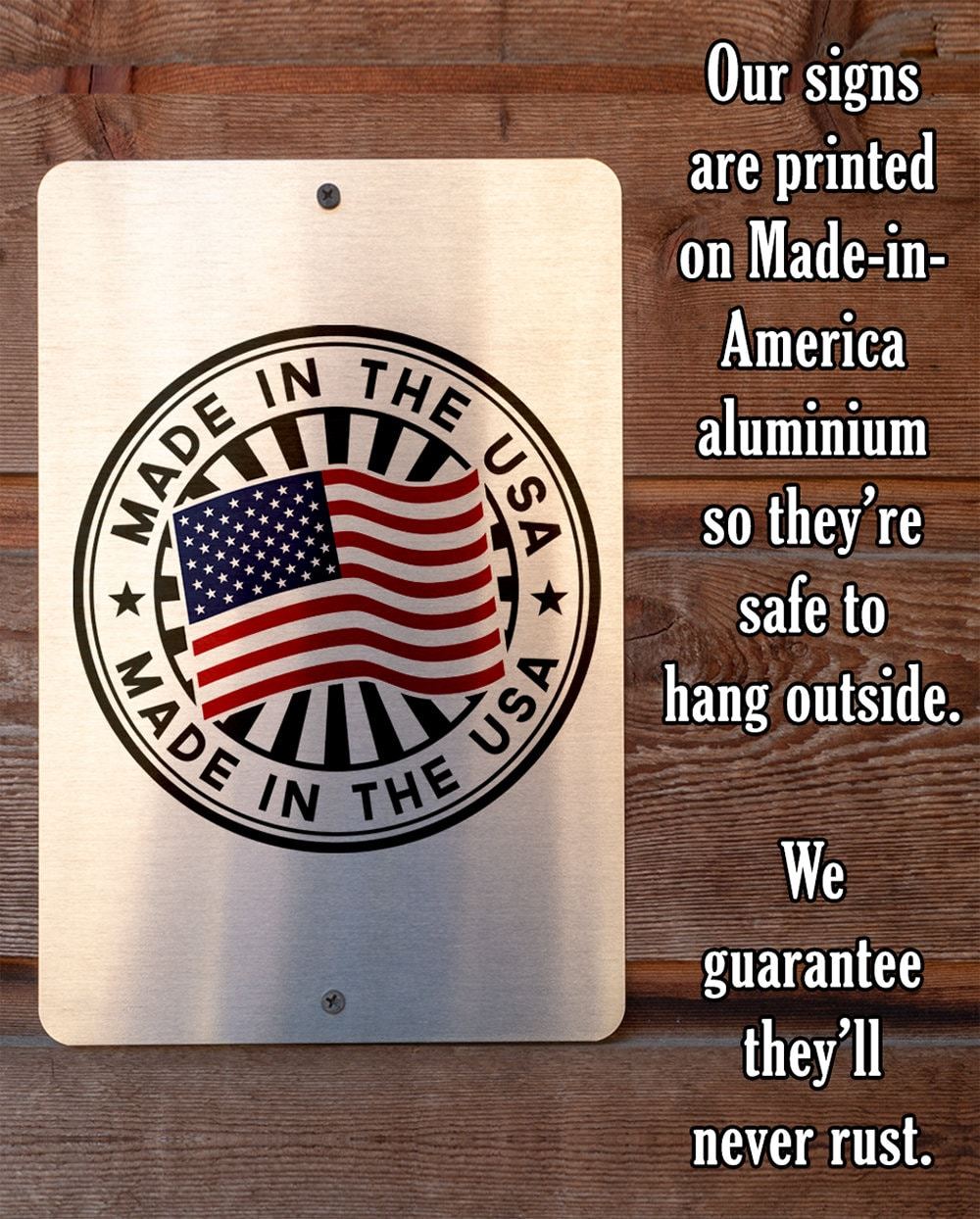 Shots Menu - Metal Sign