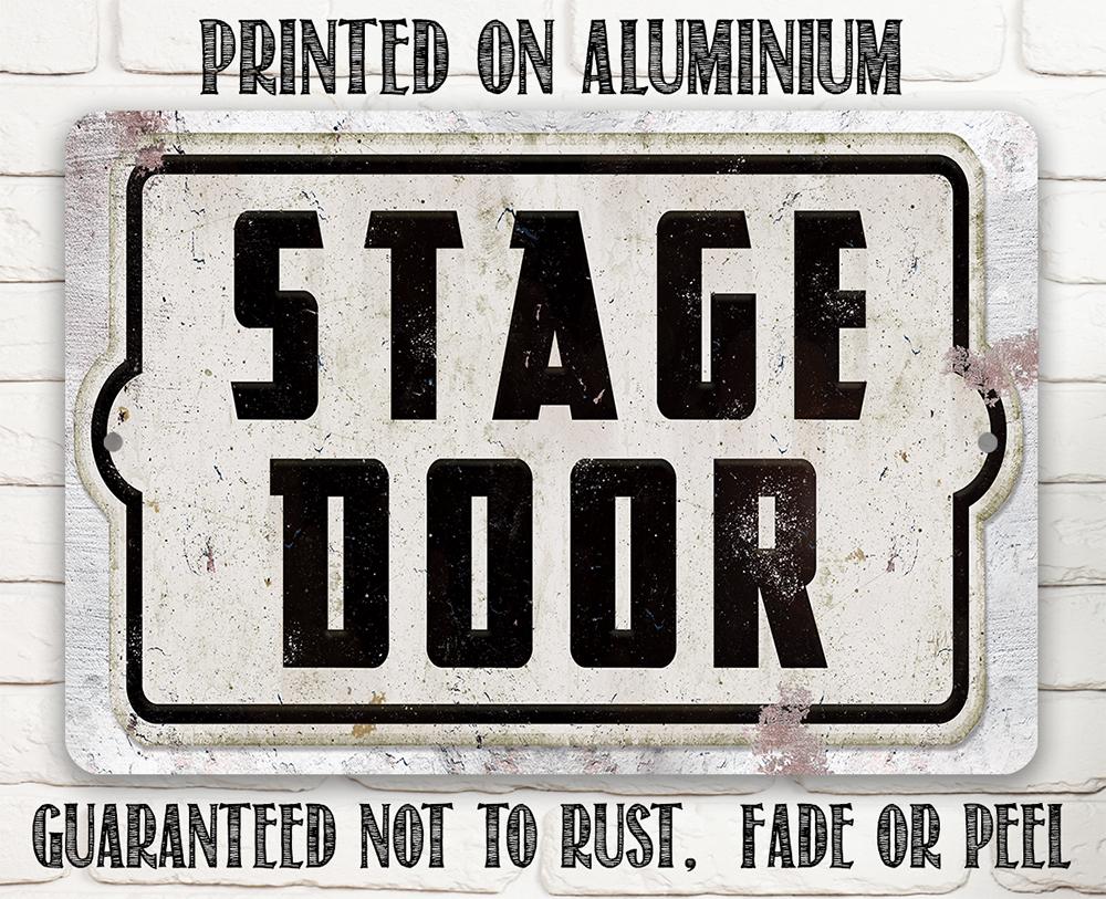 Stage Door Direction (Pointing Right) - Metal Sign