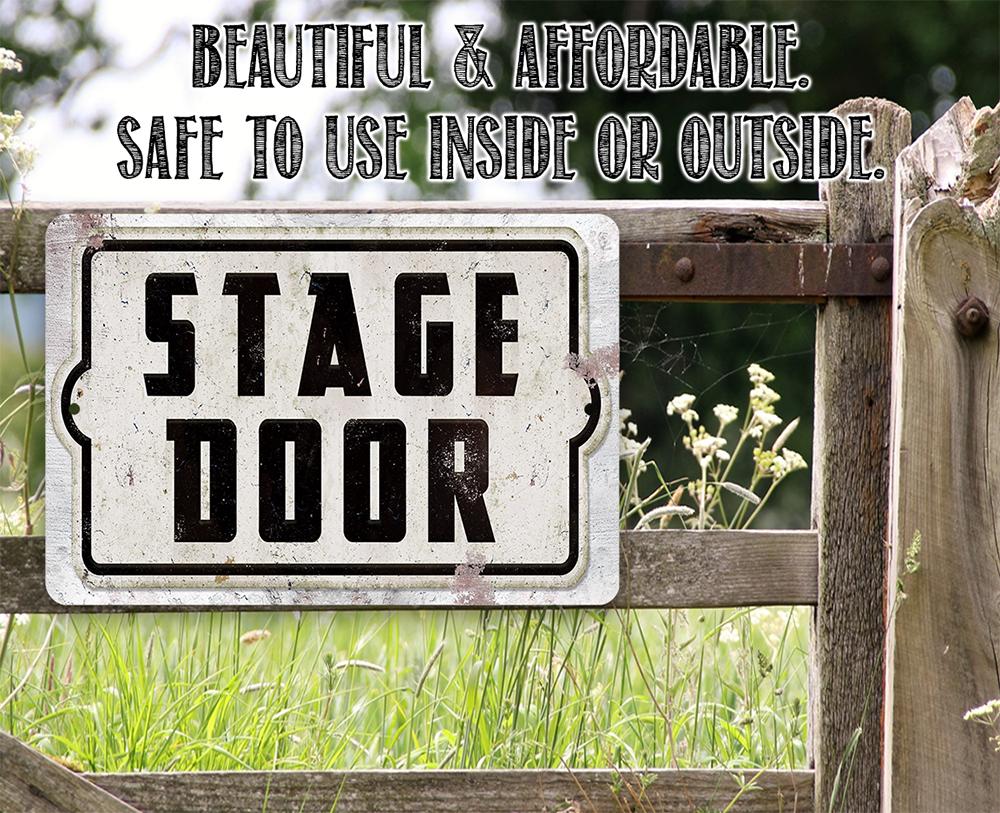 Stage Door Direction (Pointing Right) - Metal Sign