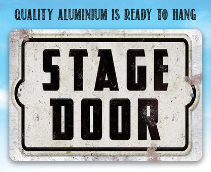 Stage Door Direction (Pointing Right) - Metal Sign