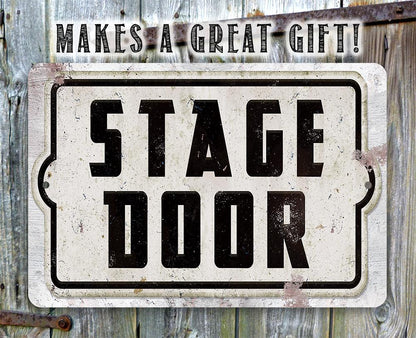 Stage Door Direction (Pointing Right) - Metal Sign
