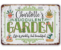 Personalized - Succulent Garden - Metal Sign