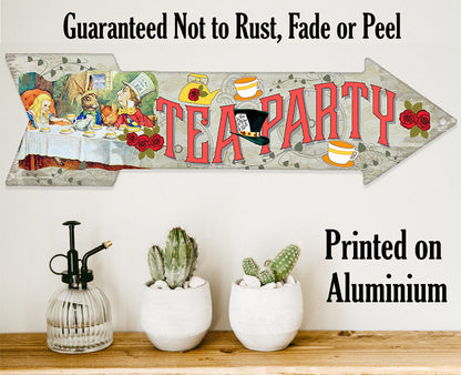 Tea Party - Directional Arrow - Metal Sign