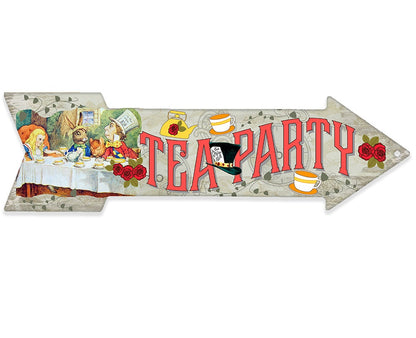 Tea Party - Directional Arrow - Metal Sign
