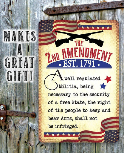 The 2nd Amendment Established 1791 - Metal Sign