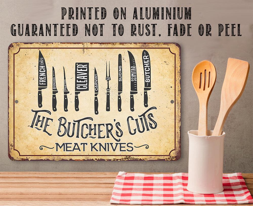 The Butcher's Cut KNIVES - Metal Sign